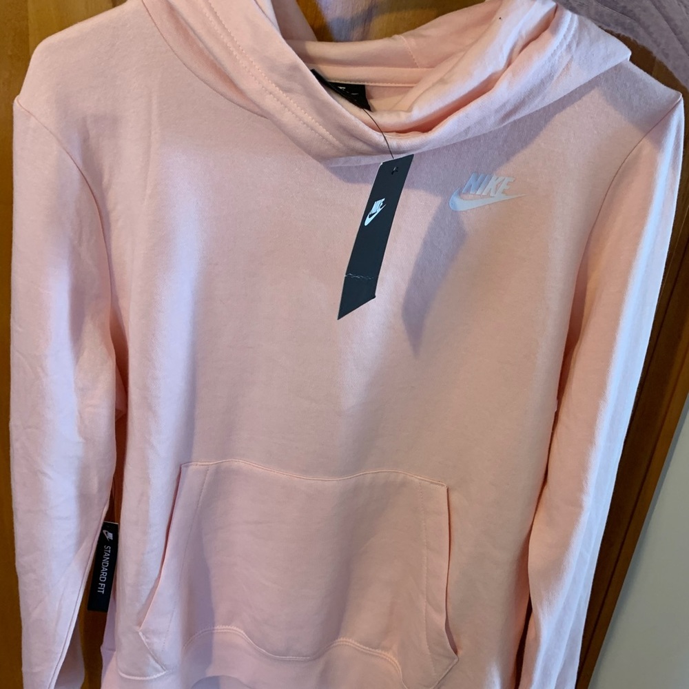 Light Pink Nike Mock Neck Sweatshirt/ Hoodie